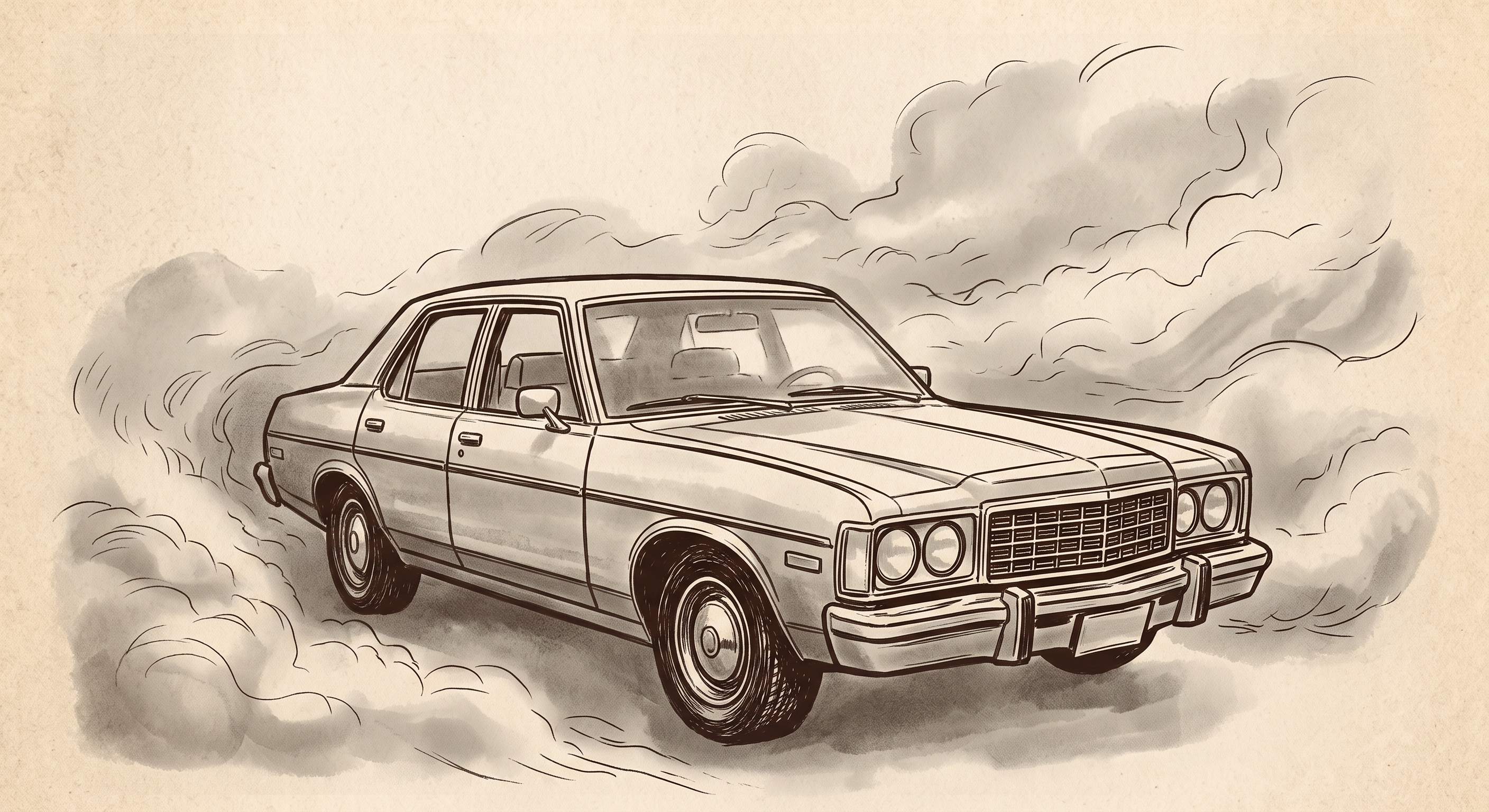 A car driving through heavy fog, an illustration of running marketing without knowing your client acquisition numbers