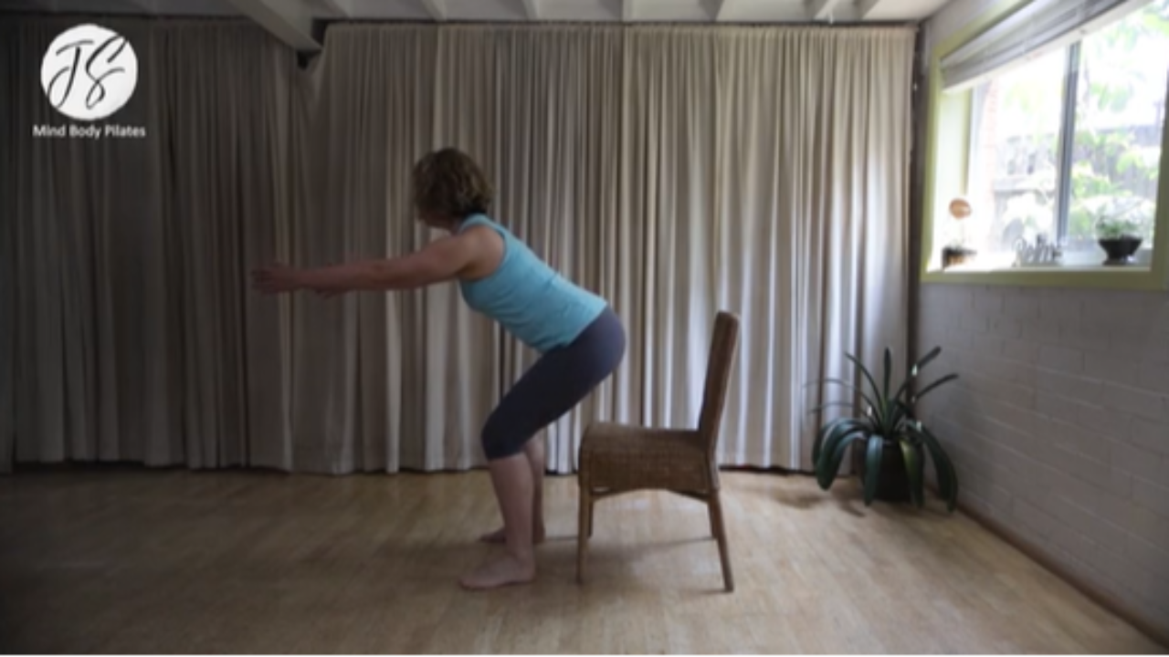 I am pictured here doing a squat which is a functional ,ovement to help you sit and stand as you age