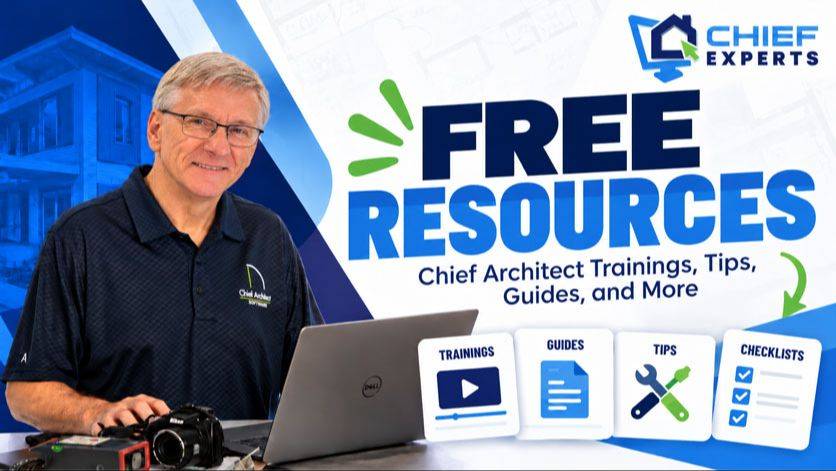 Dan Baumann presenting free Chief Architect software training, guides, tips and design-business resources from Chief Experts
