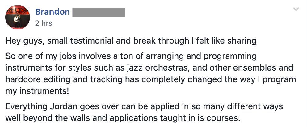 Brandon testimonial