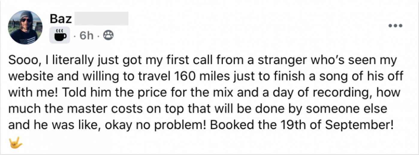 Baz testimonial