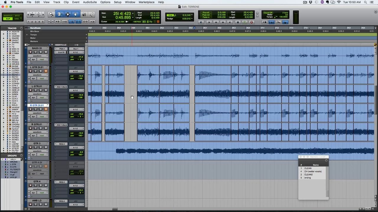 Guitar and bass editing