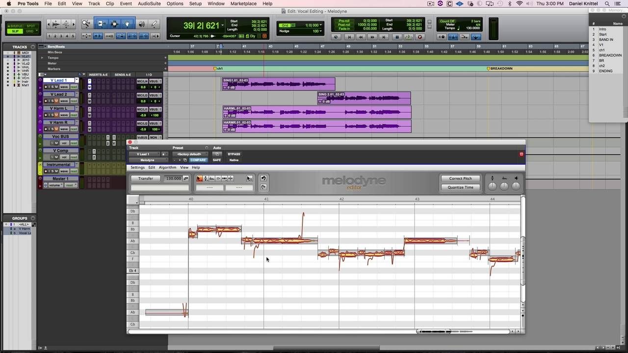 Tuning Vocals with Melodyne