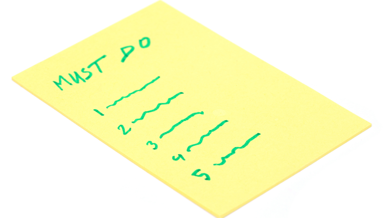 must do list