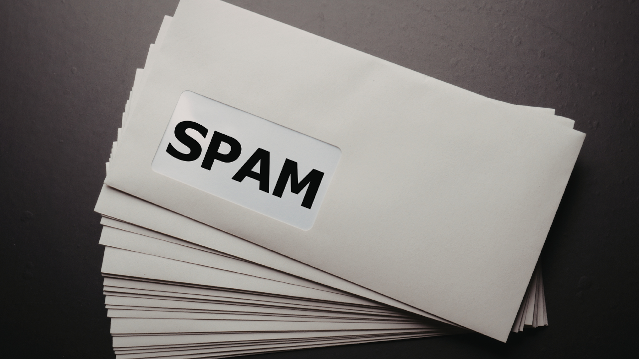 spam written on mail