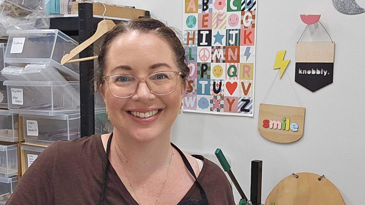 Shae Miller of Knobbly in her workshop after growing ecommerce sales 40% by increasing average order value.