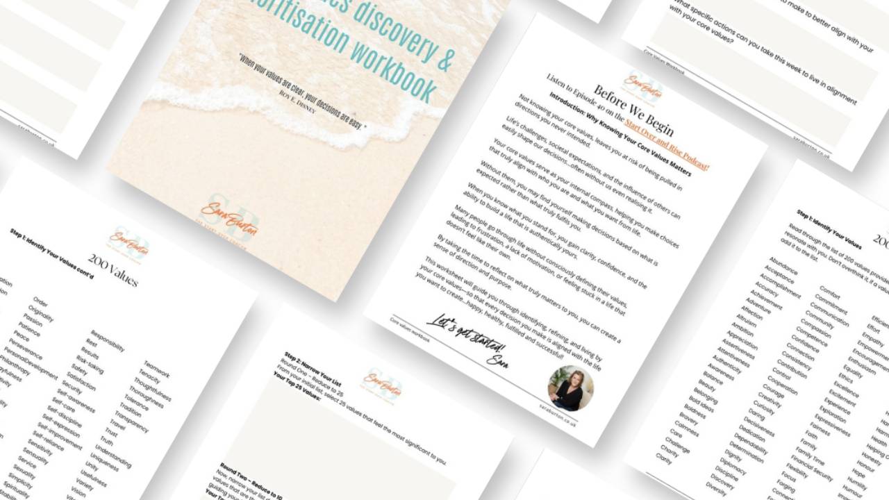Core values discovery workbook - Do the work, change your life