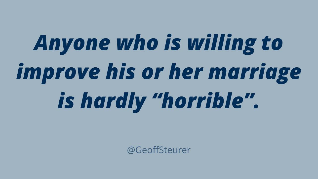 Q&A with Geoff I'm a Horrible Wife