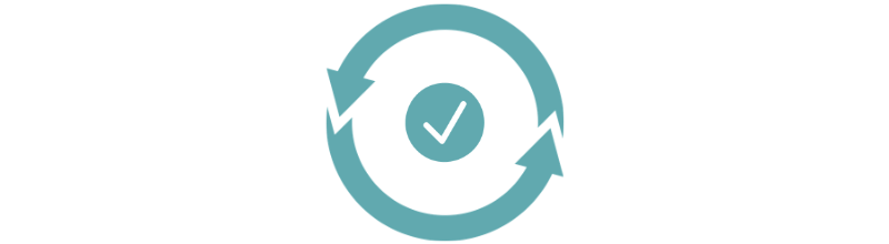 Icon illustrating consistent Healing Touch practice and skill reinforcement through repetition.