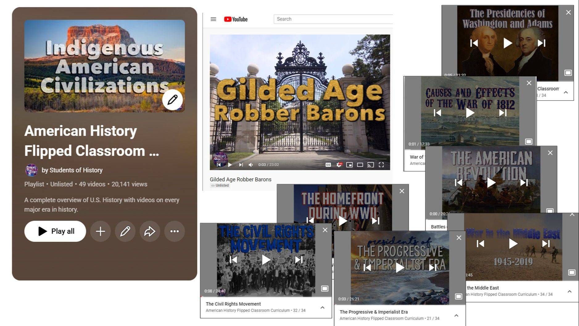 video lessons for US History