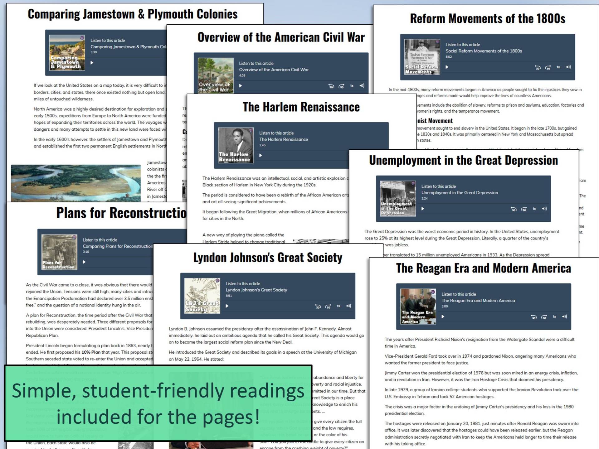 US History Interactive Notebook Foldables and worksheets