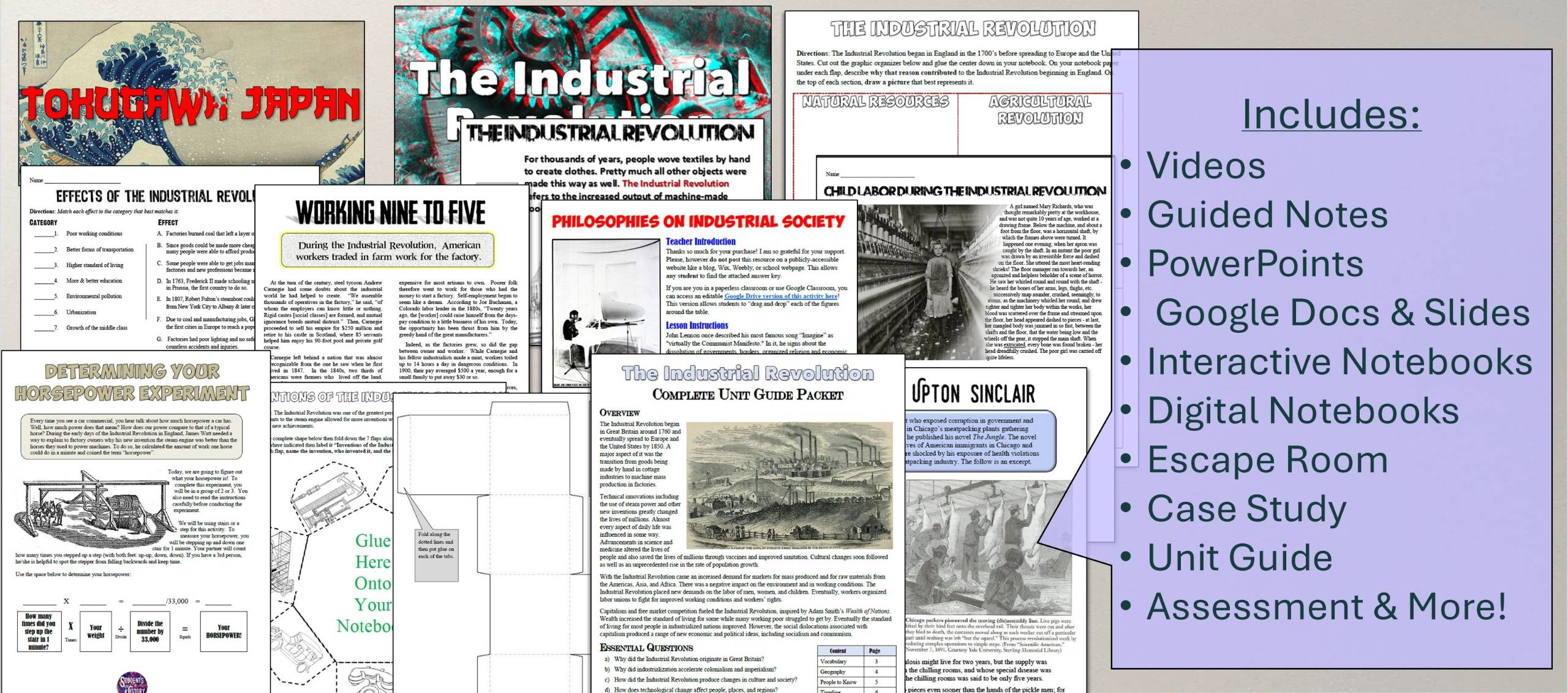 Industrial Revolution Unit Plan Bundle