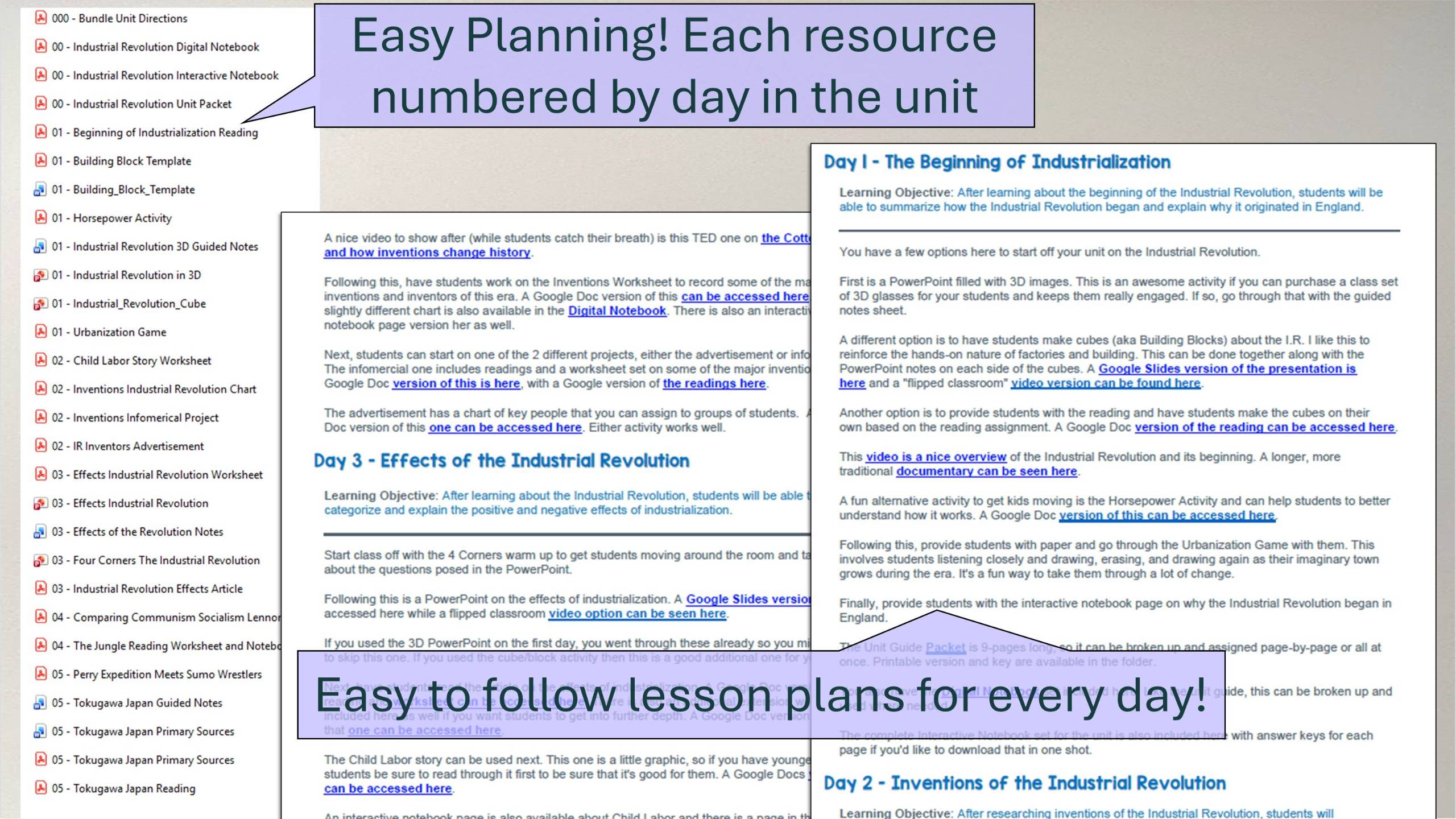 Industrial Revolution Unit Plan Bundle