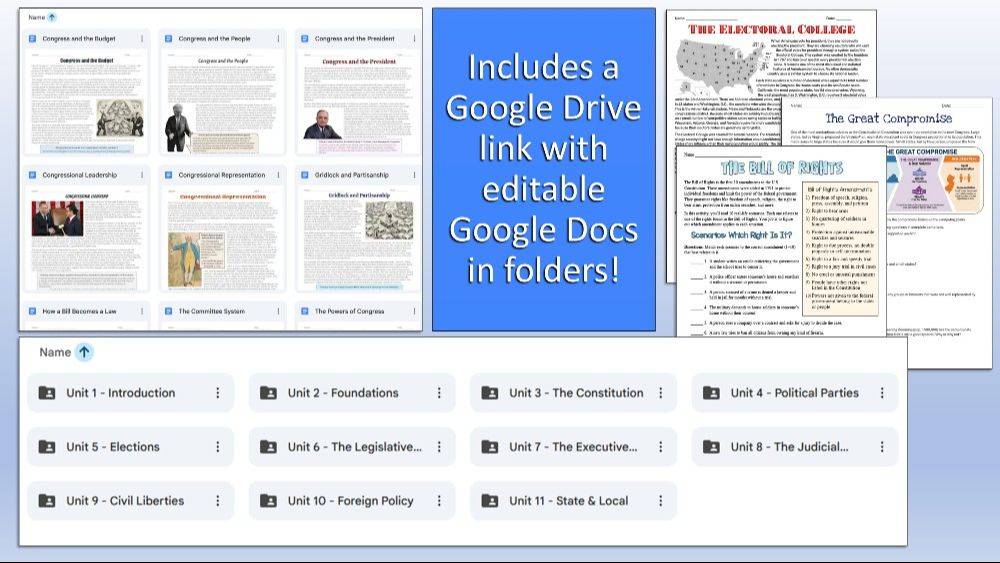 American Government Printable Worksheets