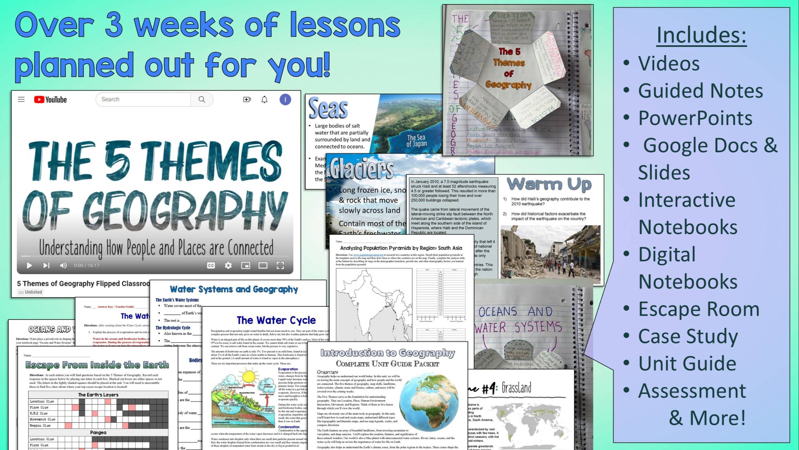 World Geography activities and lesson plans
