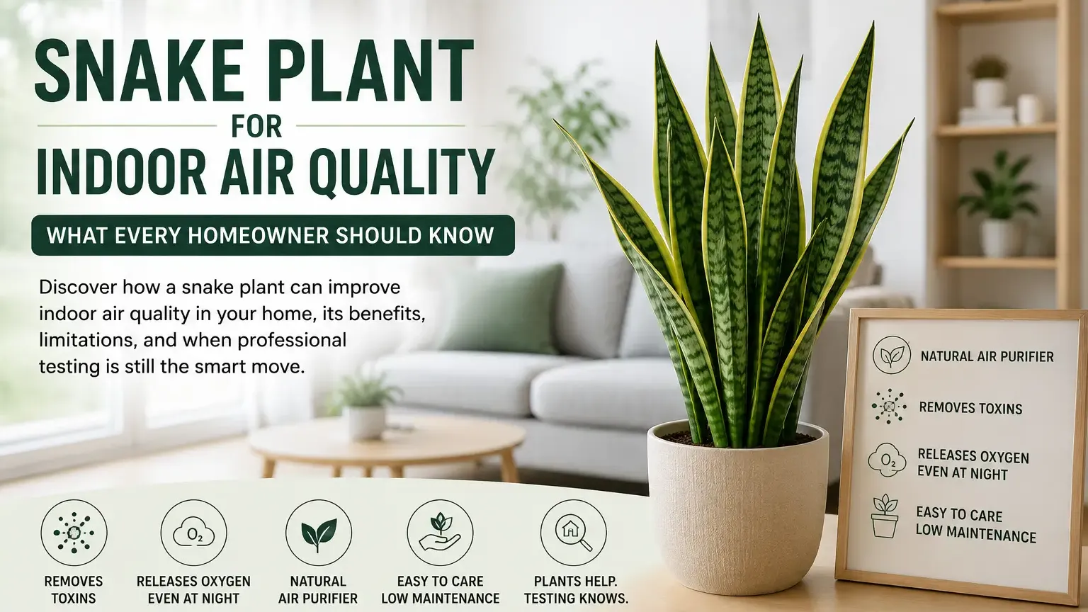 Snake Plant for Indoor Air Quality