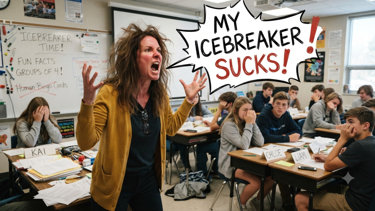 frustrated teacher screaming