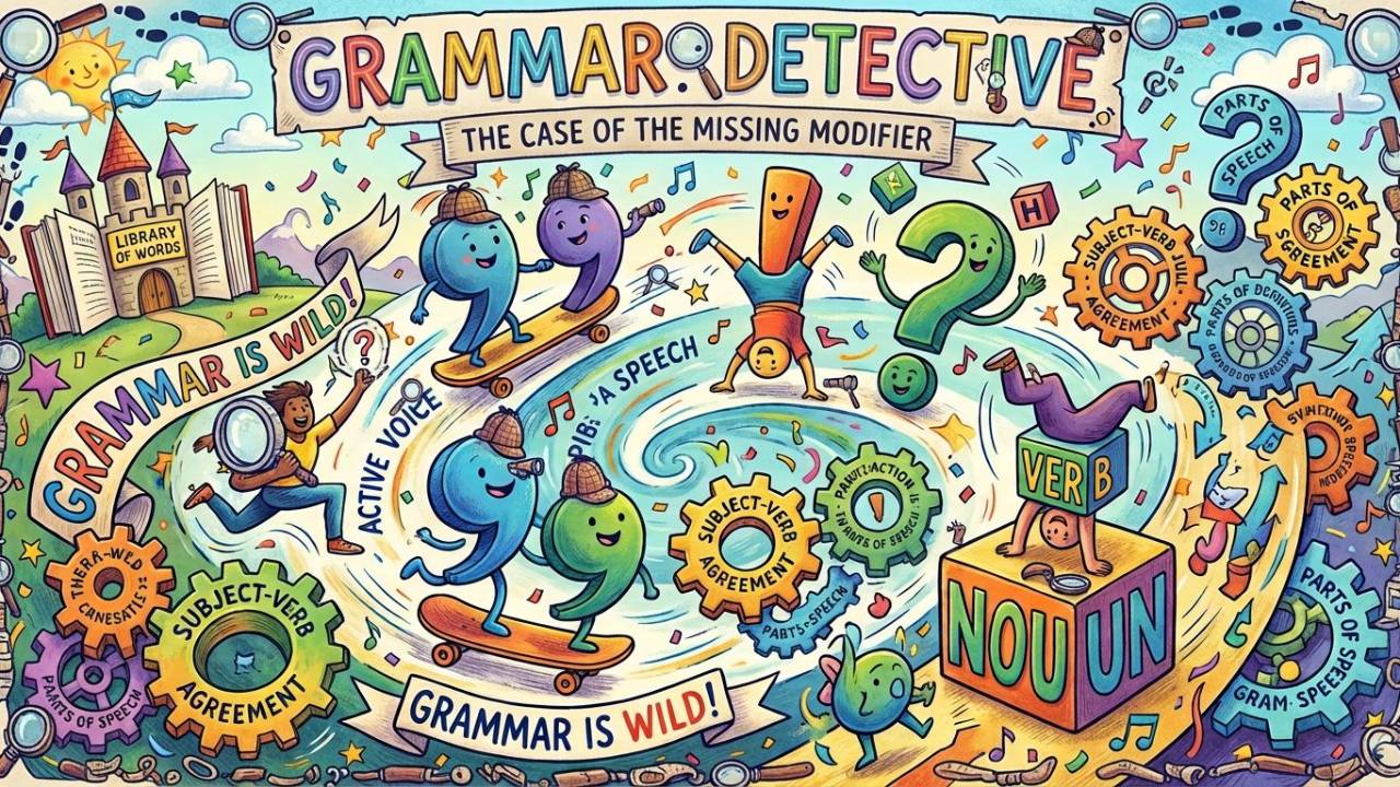 cartoon image of Grammar Detective