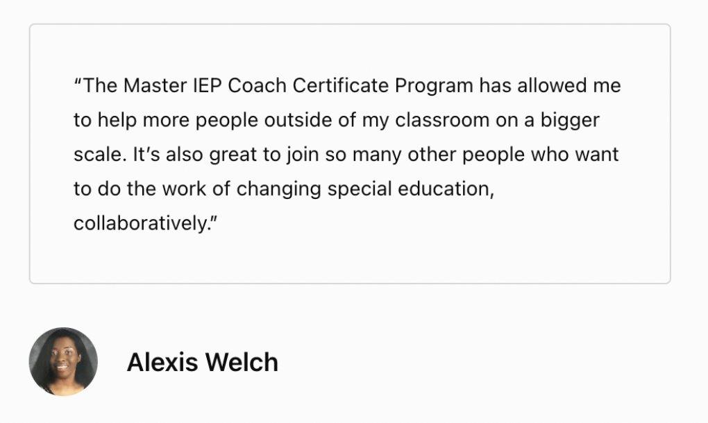 Alexis Welch: the certificate program has allowed me to help more people outside of my classroom