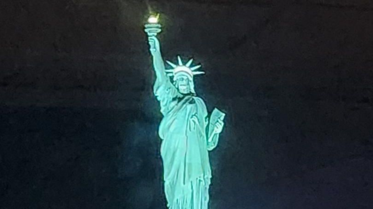 Statue of Liberty at night