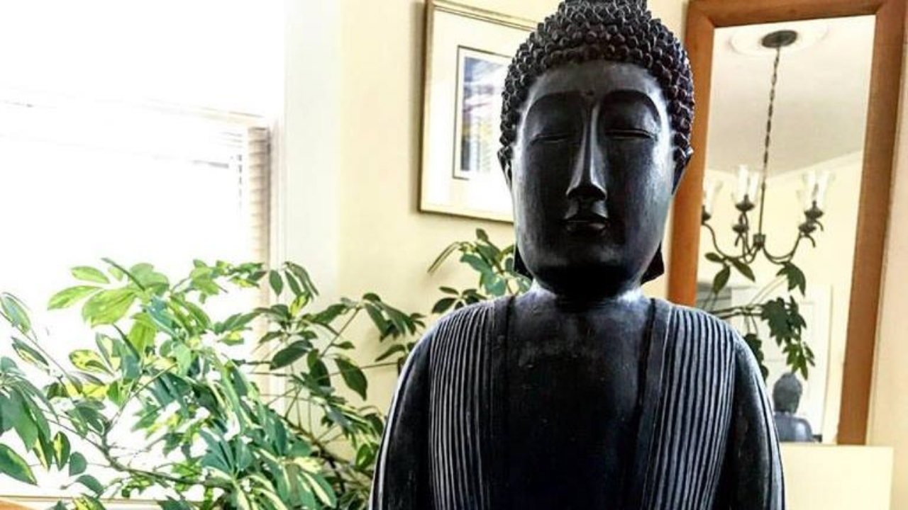Dark Wooden Buddha
