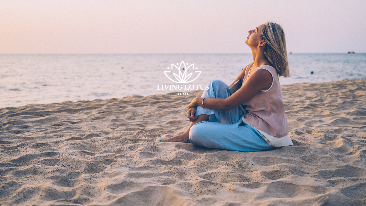 Woman sitting at the beach