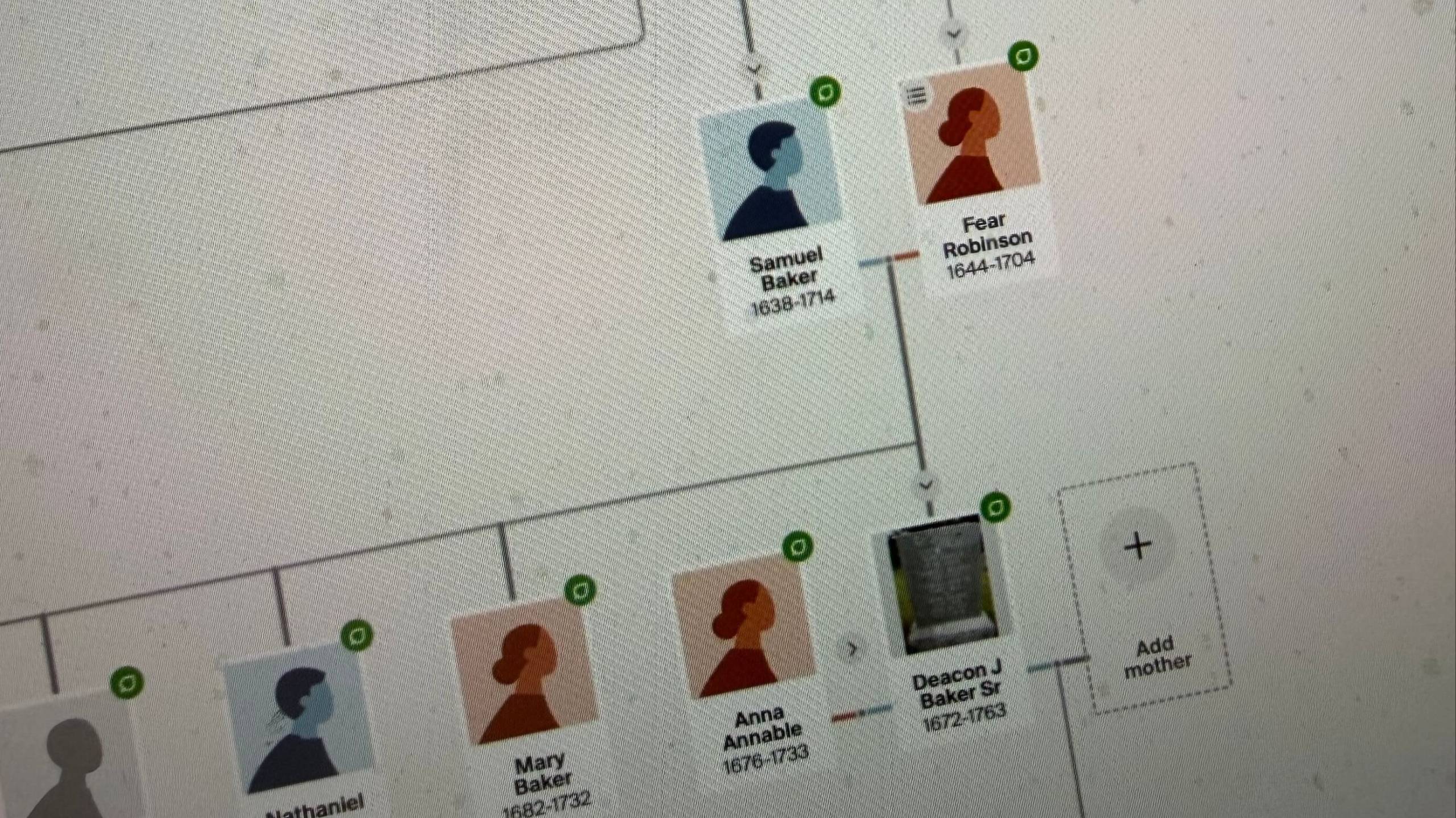 Quincy House family tree, Molly McPherson's New England ancestry