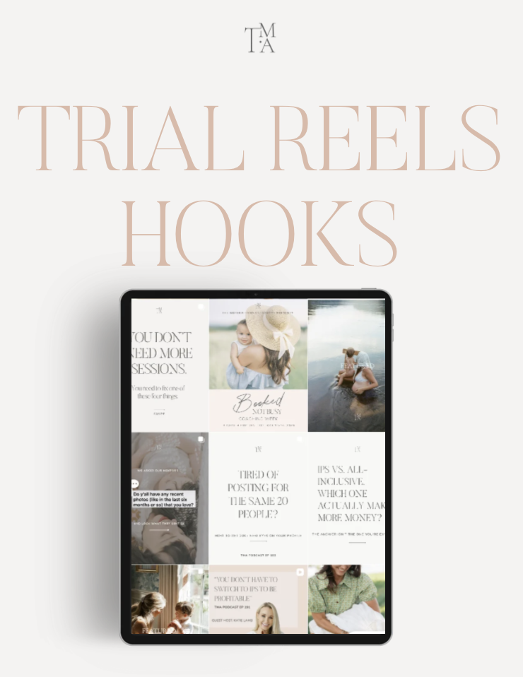 Trial Reels Hooks sheet