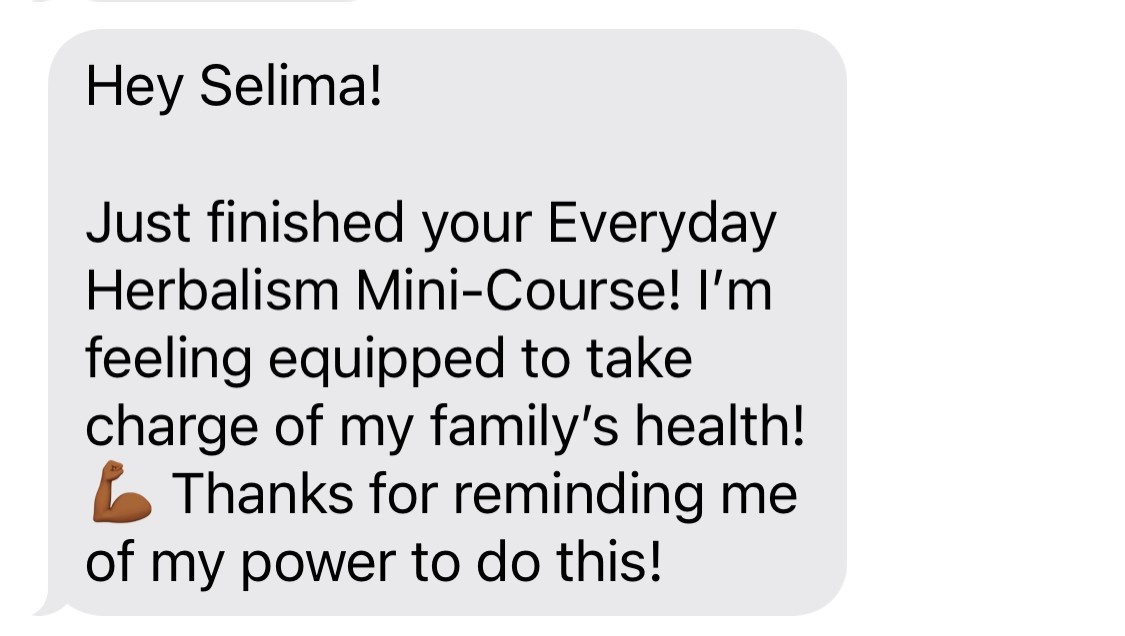 Everyday Herbalism testimonial block