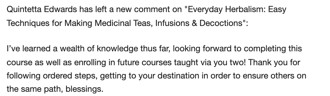 student testimonial