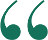 Decorative green quotes or star icon used in student testimonials
