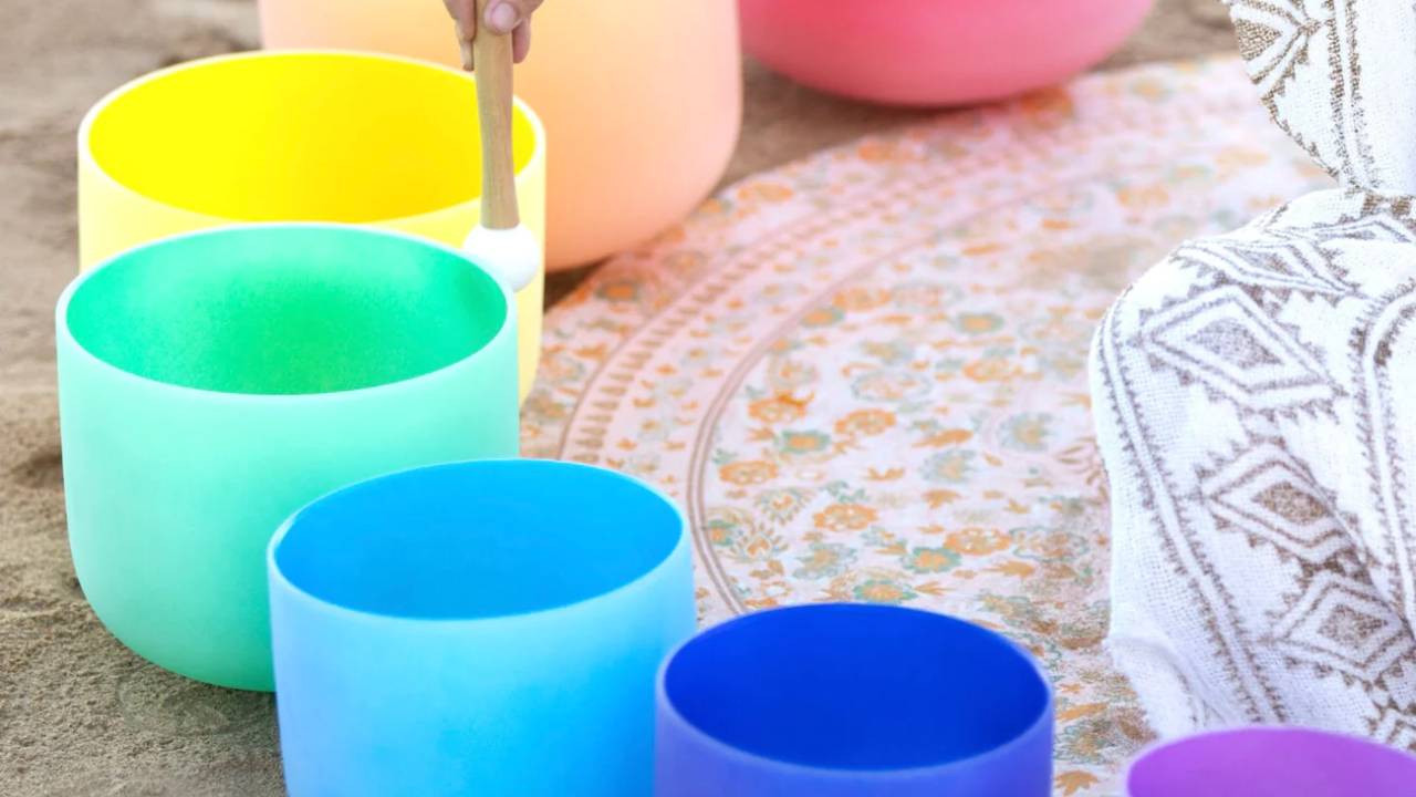 The Magic Of Crystal Singing Bowls With Rainbow Sounds