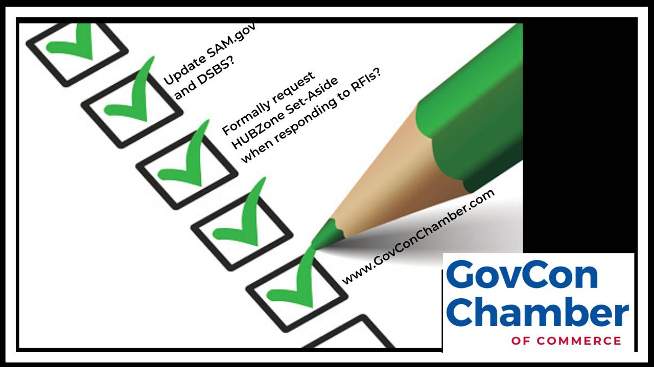 HUBZONE CHAMBER Member Set Aside Call Program