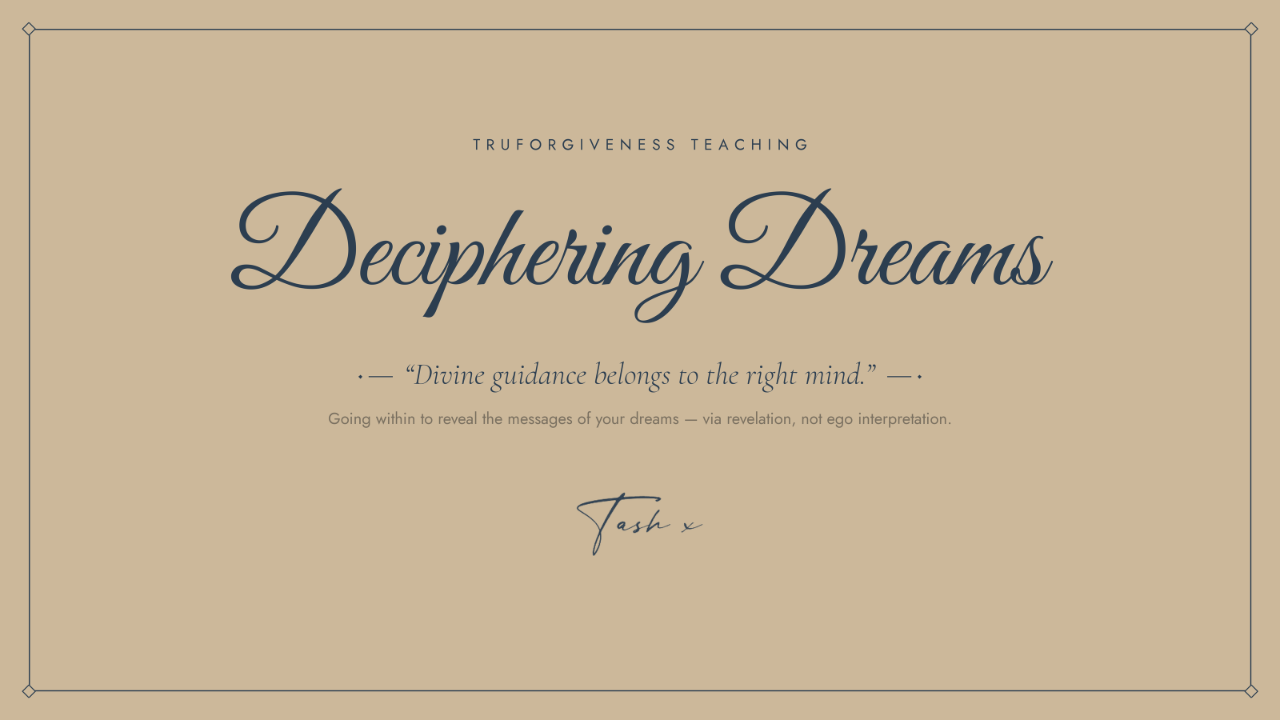 Deciphering Dreams