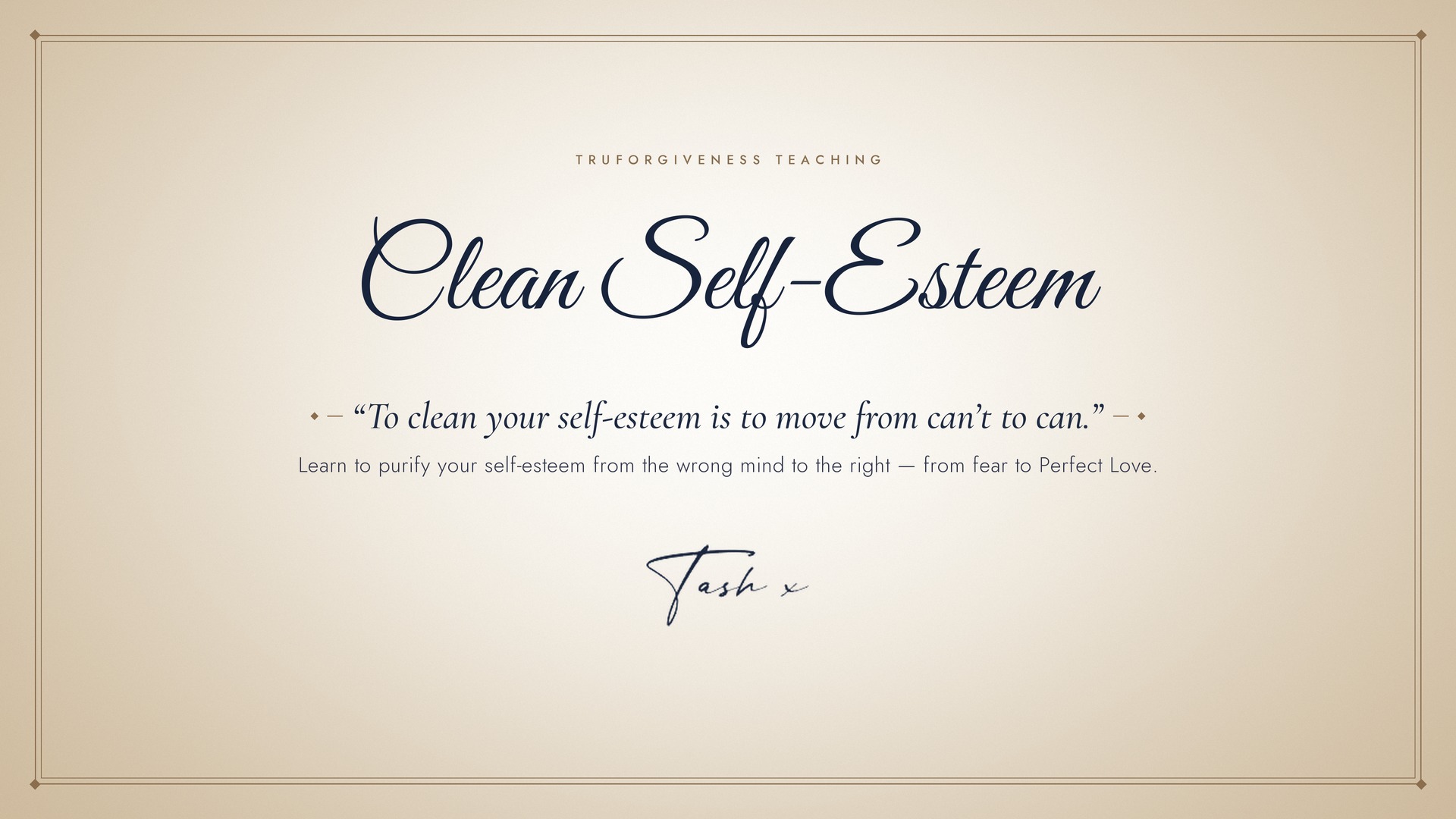 Clean Self-Esteem