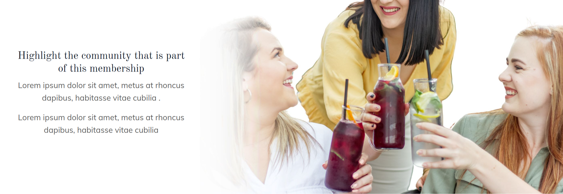 Community Engagement section of the Kajabi membership sales page template