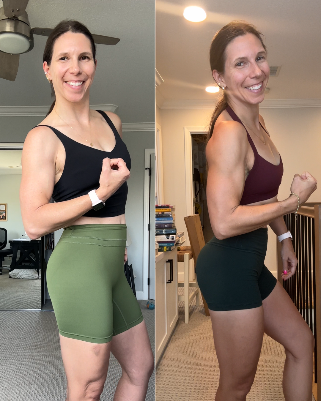 Amber's before and after recomp photos