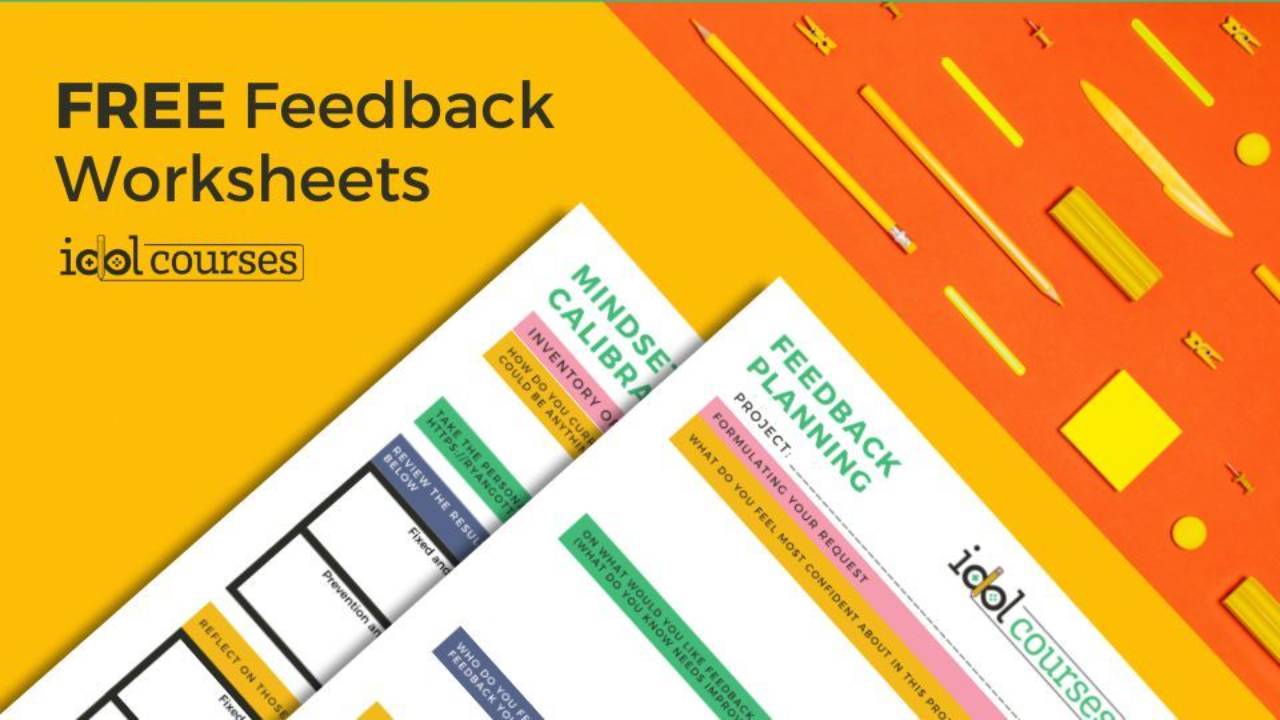 IDOL courses Feedback Worksheets - Free Resource