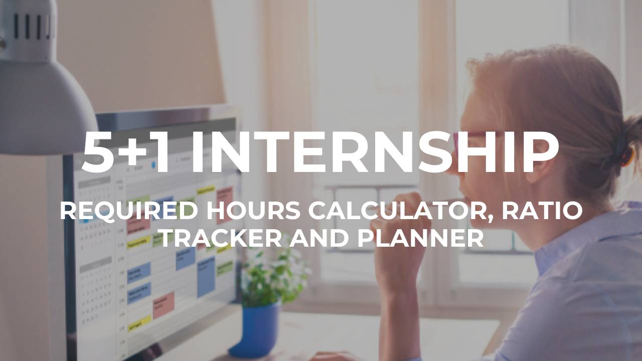 Internship Required Hours Calculator, Ratio Tracker and Planner