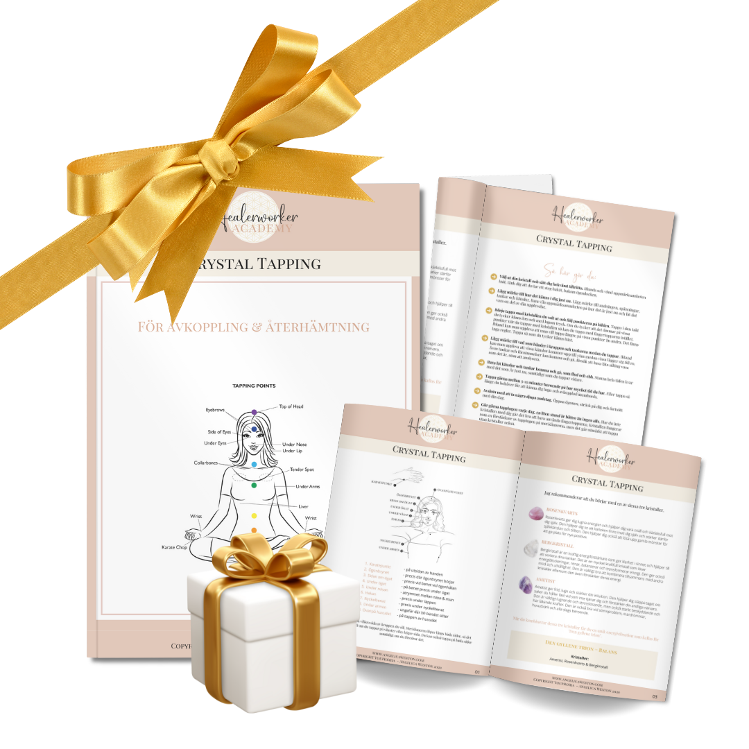 Guide för bonusmaterialet Crystal Tapping från Healerworker Academy's Introduktion till Kristaller kurs.