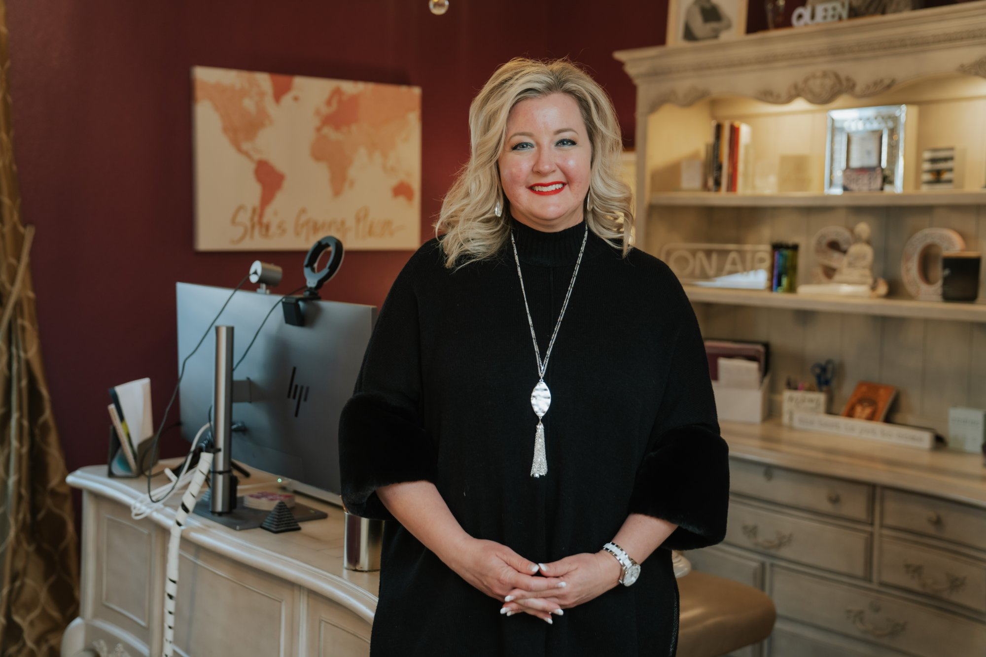 Shelby Carino in her office