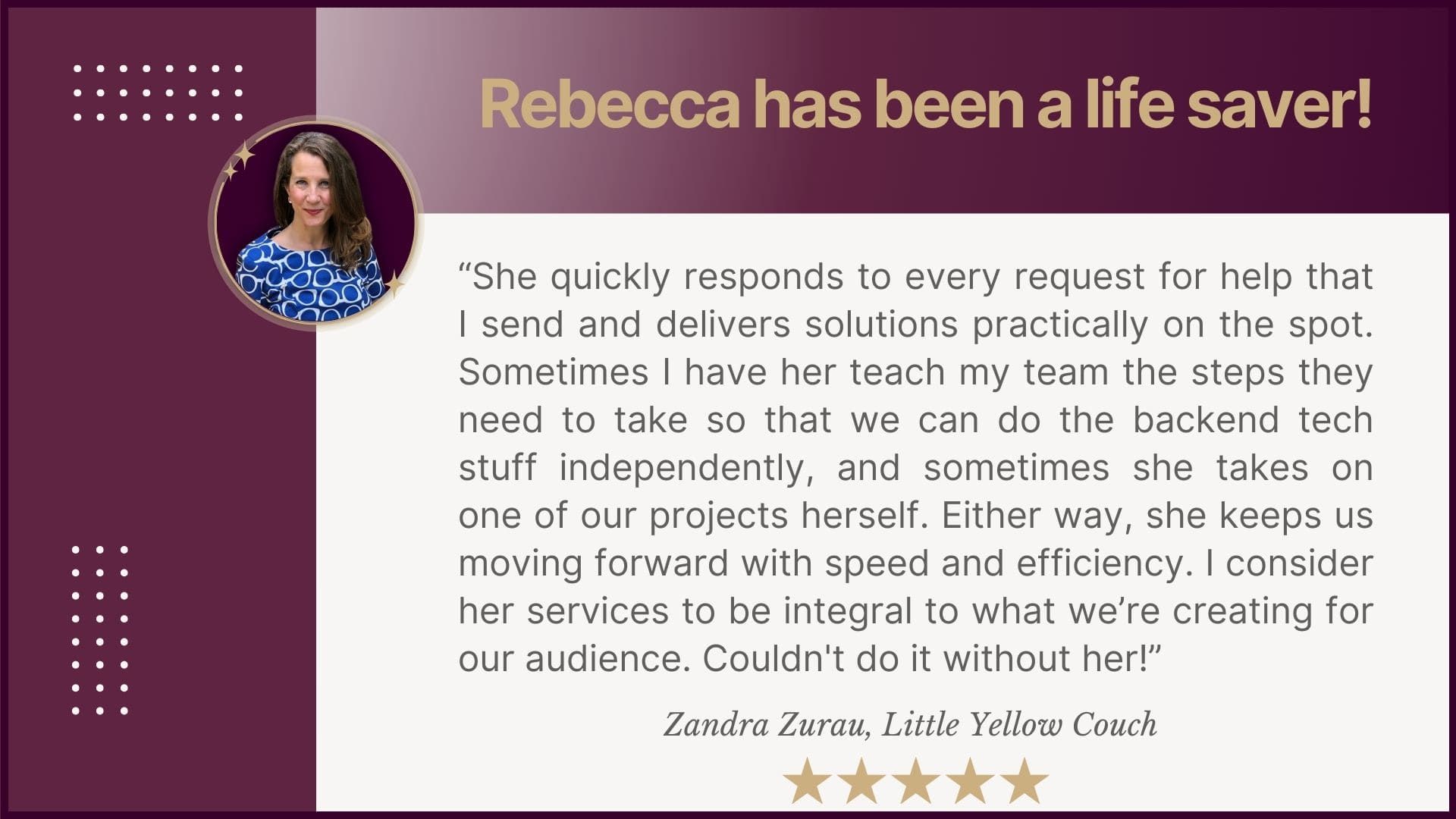 Zandra Zurau's Testimonial 