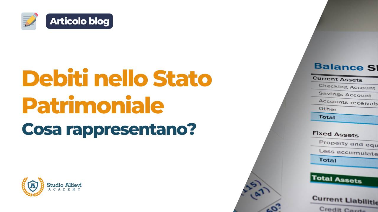aspirapolvere e liquidi professionale Debiti nello Stato Patrimoniale