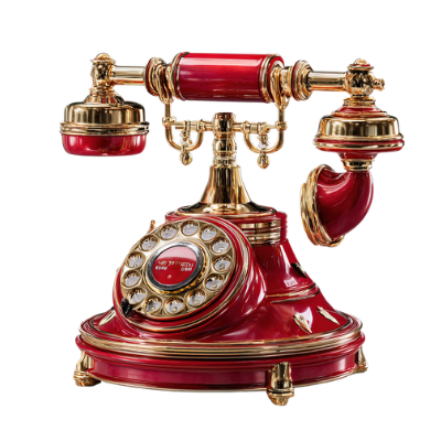 Téléphone rétro rouge