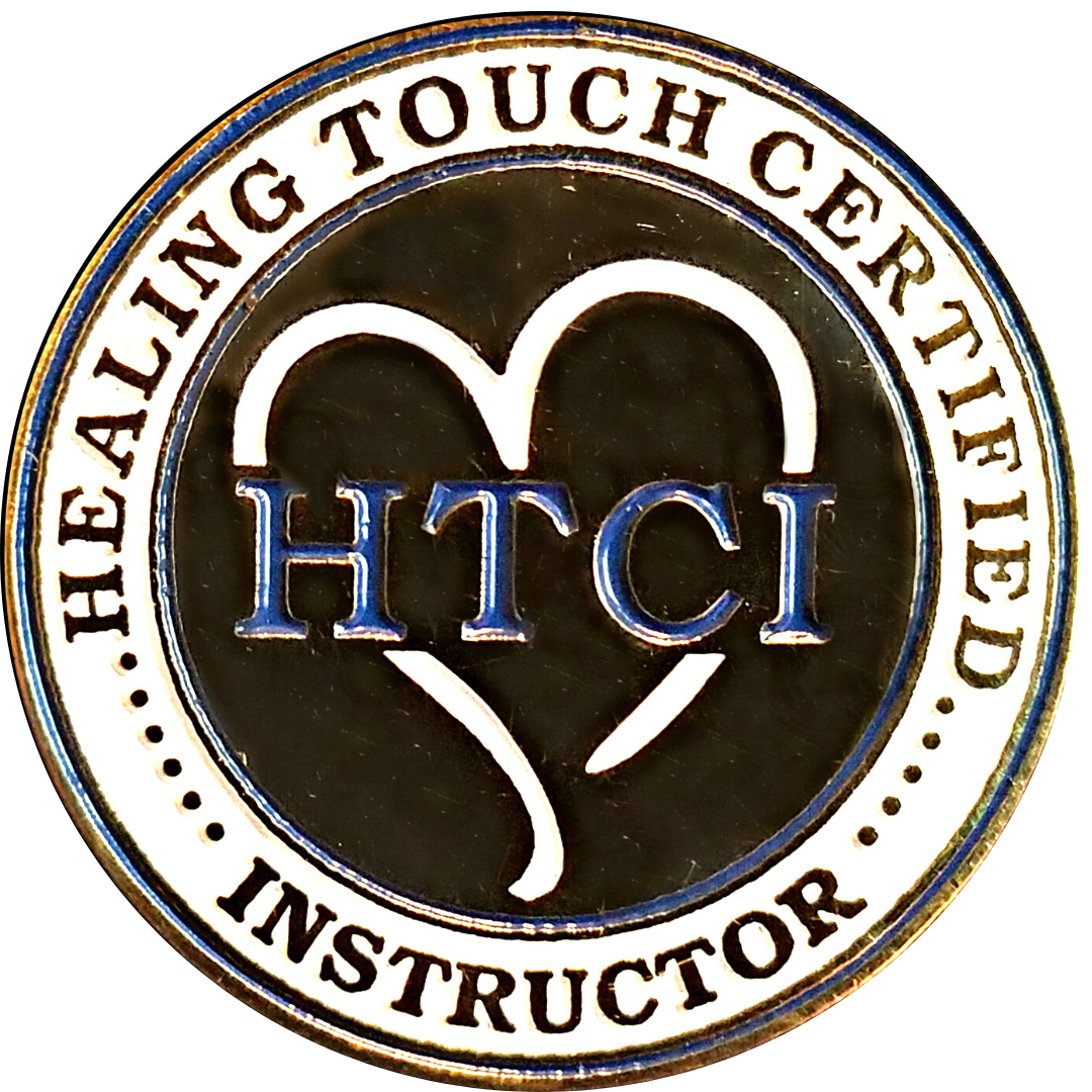 Healing Touch Certified Instructor (HTCI) certification pin representing advanced training and instructor-level certification in the Healing Touch Program.