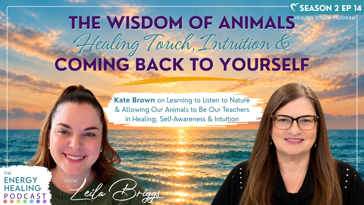 Podcast thumbnail for Episode 1 of the Energy Healing Podcast featuring Leila Briggs and Patricia Briggs. Text reads: “Is Energy Healing Real? A Skeptical Nurse Shares What Made Her Believe.”