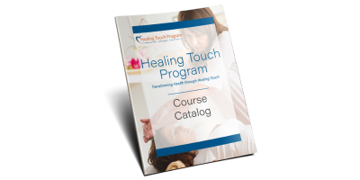 Healing Touch Program Course Catalog PDF showing class offerings, training paths, and certification information.