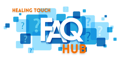 Healing Touch Program FAQ page header introducing answers about classes, enrollment, certification, and learning Healing Touch.
