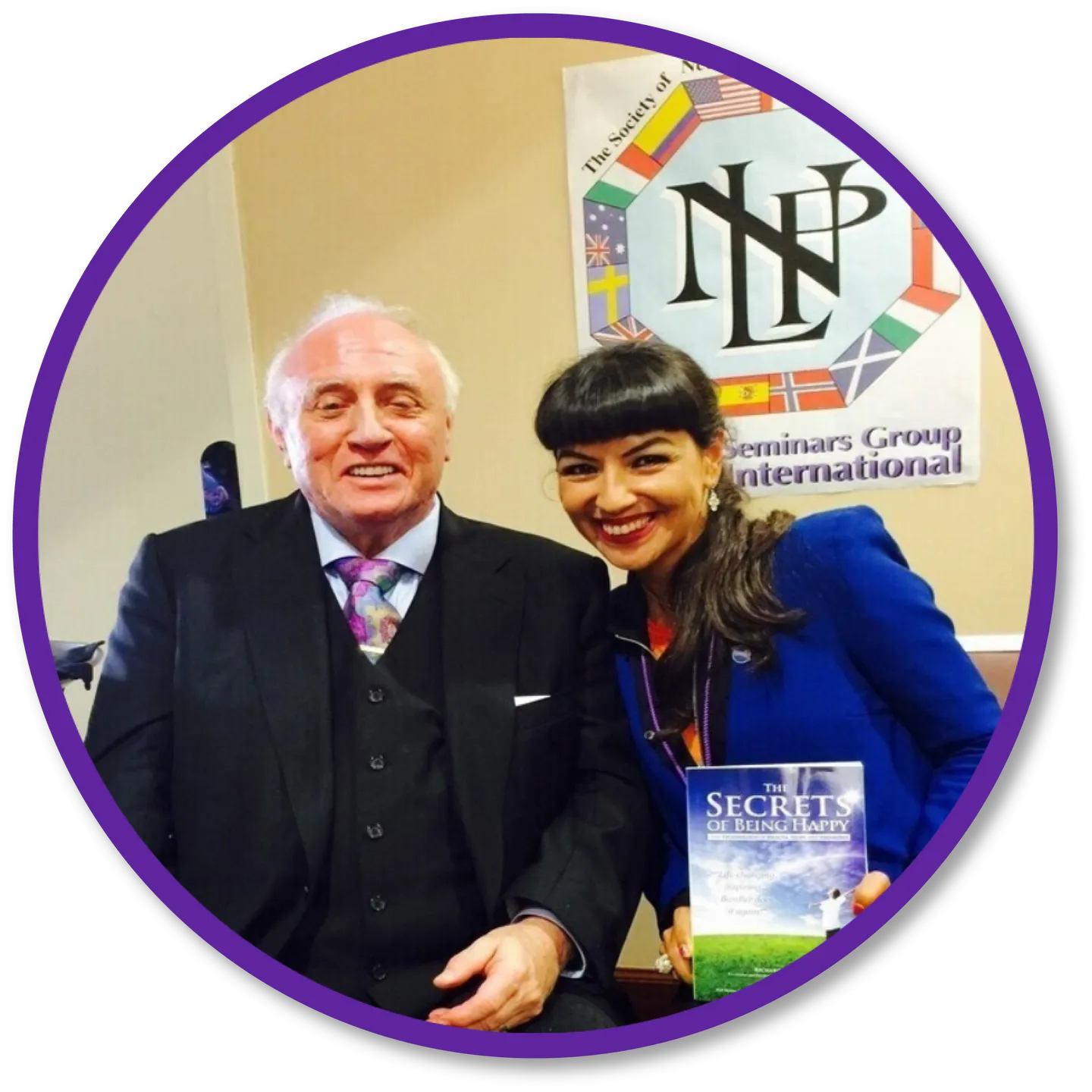 Shiny Unsal assisting Richard Bandler  NLP Practitioner Training Orlando 2015