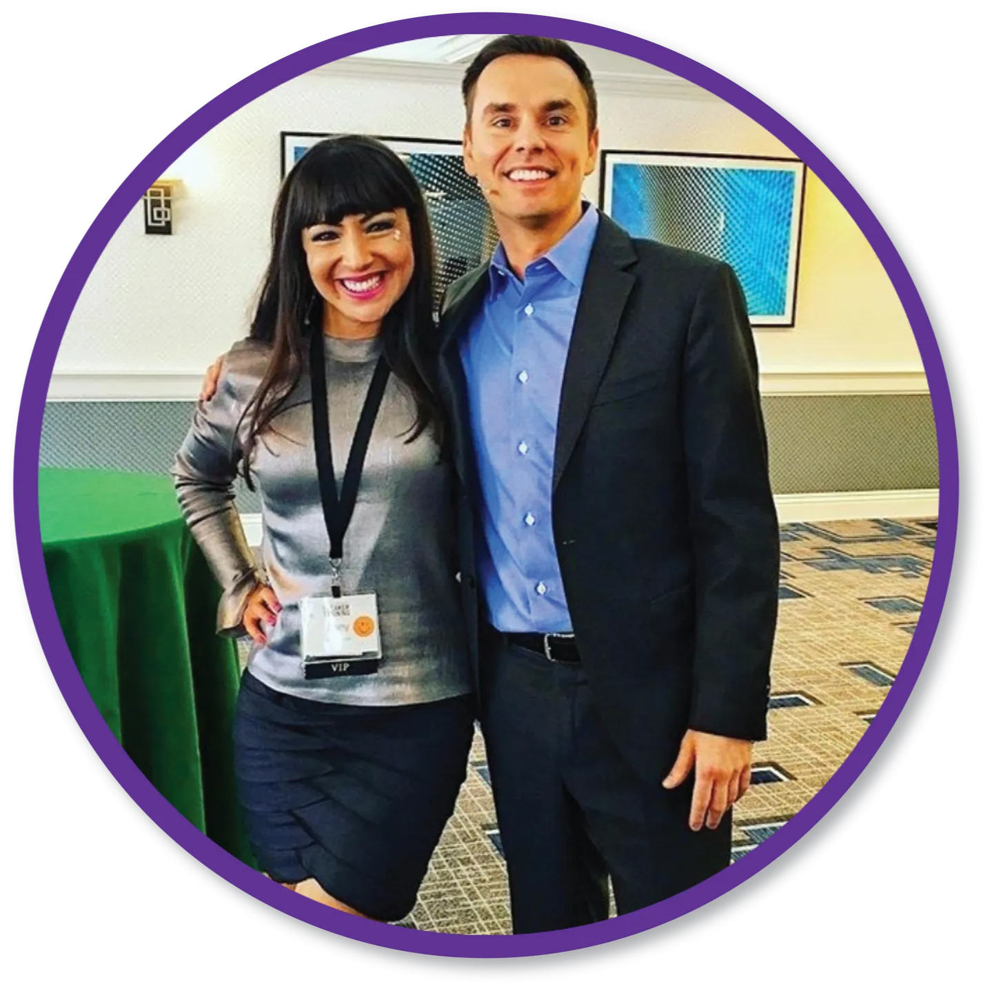 Brendon Burchard. and Shiny Unsal  at WGST, Santa Clara